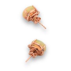 14K Rose Gold Ethiopian Opal Drop Earrings - 4738180