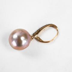 14K Rose Gold Pink Pearl Earrings 8 9g - 4738174