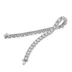 14K WHITE GOLD 10 37 CARAT ROUND CUT DIAMOND TENNIS BRACELET - 2520209