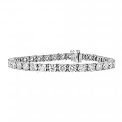 14K WHITE GOLD 10 37 CARAT ROUND CUT DIAMOND TENNIS BRACELET - 2522167