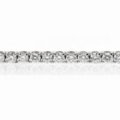 14K WHITE GOLD 10 65CTS ROUND CUT STRAIGHT LINE TENNIS BRACELET - 2363146