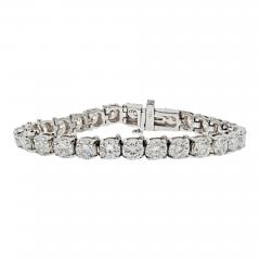 14K WHITE GOLD 11 72 CARATS DIAMOND TENNIS BRACELET - 2828234