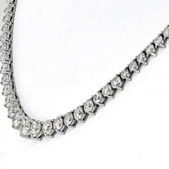 14K WHITE GOLD 14 00CTTW ROUND DIAMOND GRADUATED NECKLACE - 3486966