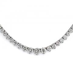 14K WHITE GOLD 14 00CTTW ROUND DIAMOND GRADUATED NECKLACE - 3486968