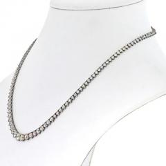 14K WHITE GOLD 14 00CTTW ROUND DIAMOND GRADUATED NECKLACE - 3486972