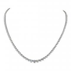 14K WHITE GOLD 14 00CTTW ROUND DIAMOND GRADUATED NECKLACE - 3489270