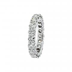 14K WHITE GOLD 3 50 CARATS ROUND CUT DIAMOND ETERNITY BAND - 2720105