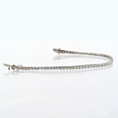 14K WHITE GOLD 4 28CTTW TENNIS BRACELET - 3510848