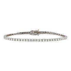 14K WHITE GOLD 4 28CTTW TENNIS BRACELET - 3514484