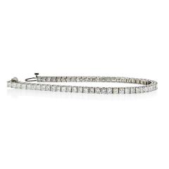 14K WHITE GOLD 7 70 CARAT PRINCESS CUT DIAMOND BRACELET - 2512493