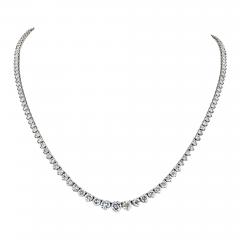 14K White Gold 14 00cttw Round Diamond Graduated Riviera - 4391816