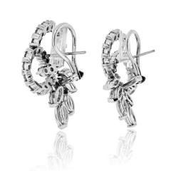 14K White Gold 4 50cttw Diamond Eastate Earrings - 4254193