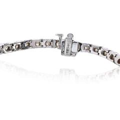 14K White Gold 4 98cttw Round Brilliant Cut Tennis Bracelet - 4612280