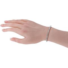 14K White Gold 4 98cttw Round Brilliant Cut Tennis Bracelet - 4612281