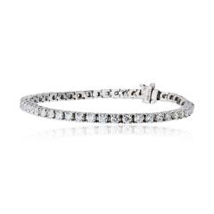 14K White Gold Classic 4 Prong Natural Diamond 5 01cttw Tennis Bracelet - 4511061