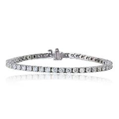14K White Gold Classic 4 Prong Natural Diamond 5 01cttw Tennis Bracelet - 4512204