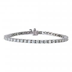 14K White Gold Classic 4 Prong Natural Diamond 5 01cttw Tennis Bracelet - 4512205