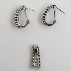 14K White Gold Diamond Earrings Pendant 1 50tdw 6g - 4721699