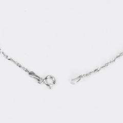 14K White Gold Diamond Heart Pendant Necklace - 4715093