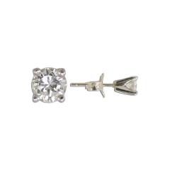 14K White Gold Diamond Stud Earrings 0 66tdw - 4738565