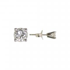 14K White Gold Diamond Stud Earrings 0 66tdw - 4738594
