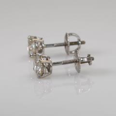14K White Gold Diamond Stud Earrings 1 00TDW i color i1 1 2gr - 4738131