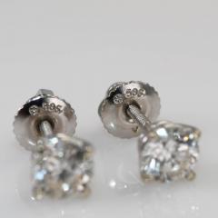 14K White Gold Diamond Stud Earrings 1 00TDW i color i1 1 2gr - 4738134