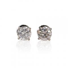 14K White Gold Diamond Stud Earrings 1 00TDW i color i1 1 2gr - 4738564