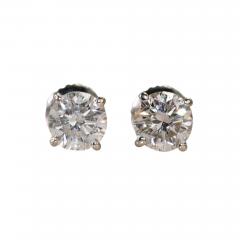 14K White Gold Diamond Stud Earrings 1 00TDW i color i1 1 2gr - 4738593