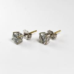 14K White Gold Diamond Stud Earrings 1 60ct - 4738127