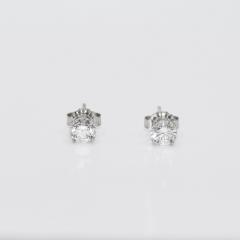 14K White Gold Diamond Studs 90tdw 1g - 4738117