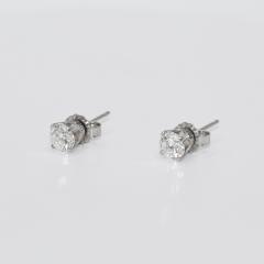 14K White Gold Diamond Studs 90tdw 1g - 4738121