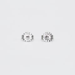 14K White Gold Diamond Studs 90tdw 1g - 4738125