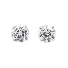 14K White Gold Diamond Studs 90tdw 1g - 4738381