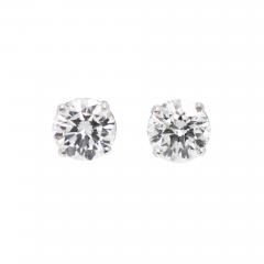 14K White Gold Diamond Studs 90tdw 1g - 4738382