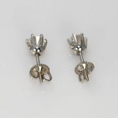 14K White Gold Diamond Studs Earrings 1 03TDW J Si2 1 3gr - 4738122