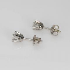14K White Gold Diamond Studs Earrings 1 03TDW J Si2 1 3gr - 4738124
