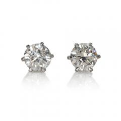 14K White Gold Diamond Studs Earrings 1 03TDW J Si2 1 3gr - 4738562