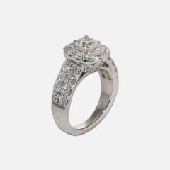 14K White Gold Vintage Diamond Ring 2 68ct GIA Certified - 4526038