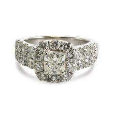 14K White Gold Vintage Diamond Ring 2 68ct GIA Certified - 4527151