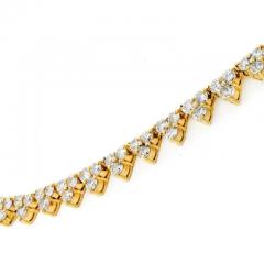 14K YELLOW GOLD 13 50CTTW DIAMOND TRIO TENNIS NECKLACE - 3008082