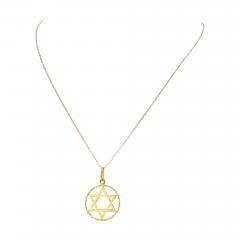 14K YELLOW GOLD STAR OF DAVID PENDANT - 2380555