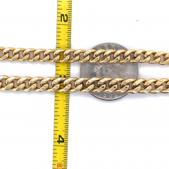 14K Yellow Gold Curb Link Chain Mens Bracelet 5 75 6 5mm 8 5 Inches - 3548185