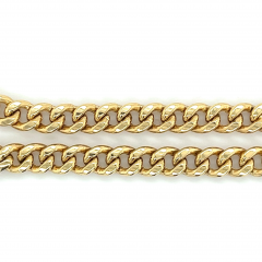 14K Yellow Gold Curb Link Chain Mens Bracelet 5 75 6 5mm 8 5 Inches - 3548209