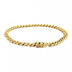 14K Yellow Gold Curb Link Chain Mens Bracelet 5 75 6 5mm 8 5 Inches - 3610436