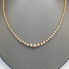 14K Yellow Gold Diamond Necklace 6 90tdw 22 1g - 4525745