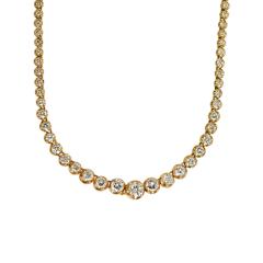 14K Yellow Gold Diamond Necklace 6 90tdw 22 1g - 4527276