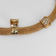 14K Yellow Gold Diamond Woven Link Necklace 3 00TDW - 4525682