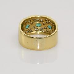 14K Yellow Gold Emerald Diamond Ring 50tdw 9 6g - 4525653