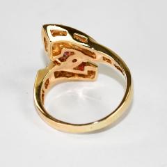 14K Yellow Gold GIA Certified Ruby Diamond Ring 6 2g - 4525794